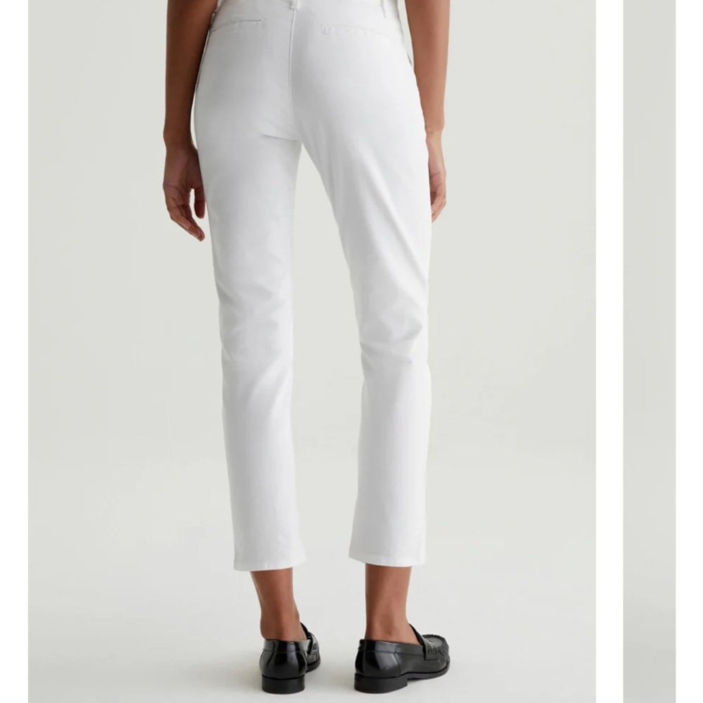 AG / CADEN Adriano Goldschmied White Ankle Cropped Jeans